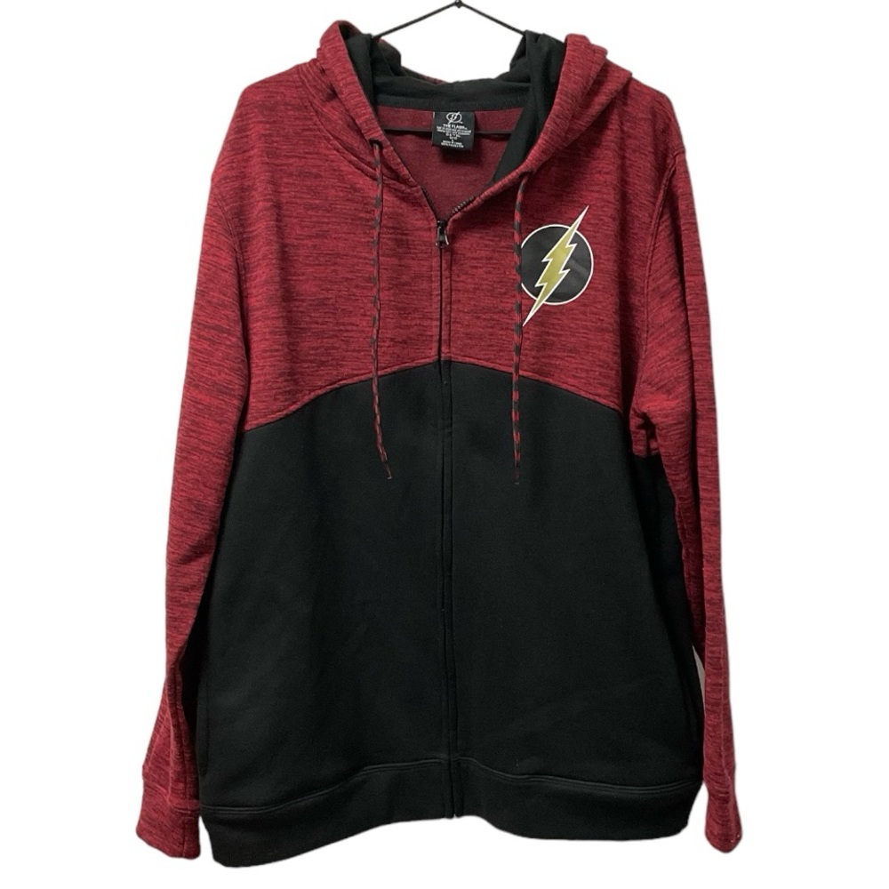 ⚡️”The Flash” Hooded 100% Polyester Two Side Open Pocket Zipper Jacket!
